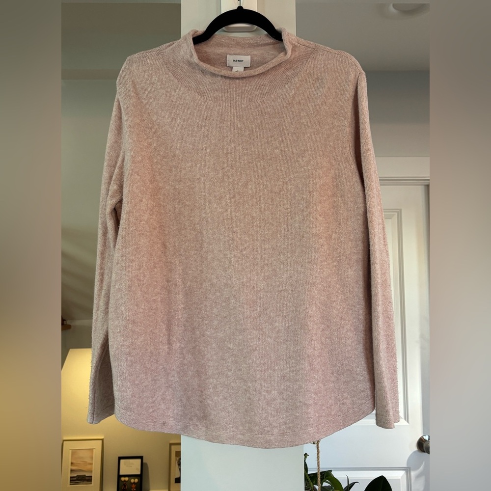 Old Navy Blush Pink Mockneck sweater - Large Petite